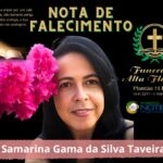 A Funerária Alta Floresta comunica o falecimento da senhora Samarina Gama da Silva Taveira